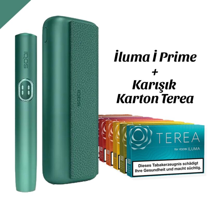 IQOS Iluma I Prime Kavak Yeşili+Karton Terea